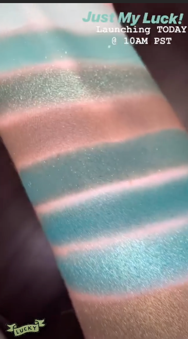 Colourpop announced a new palette and is dropping it on the same day! This is the "Just My Luck" pressed shadow palette, featuring ALL green shades!! Here are the swatches :)