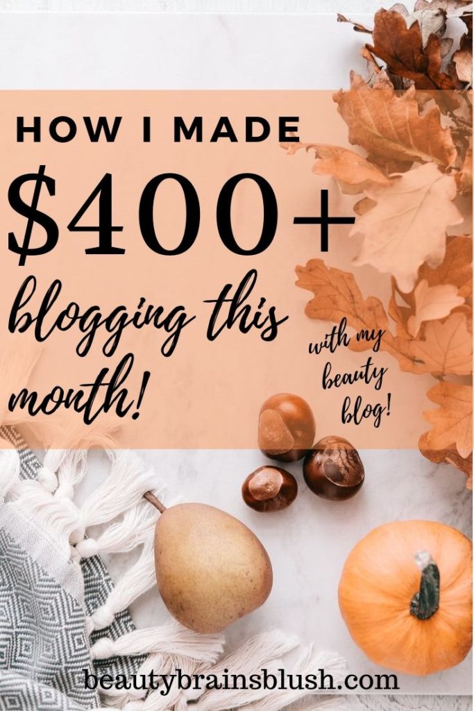 10th Month Blog Growth and Income Report for Makeup Blog Beautybrainsblush.com